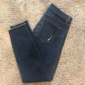 Gap 1969 Skinny Ankle Crop Jeans Light Distress